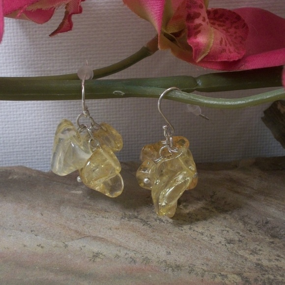 Citrine Drop Earrings & Sterling Silver - Picture 4 of 5